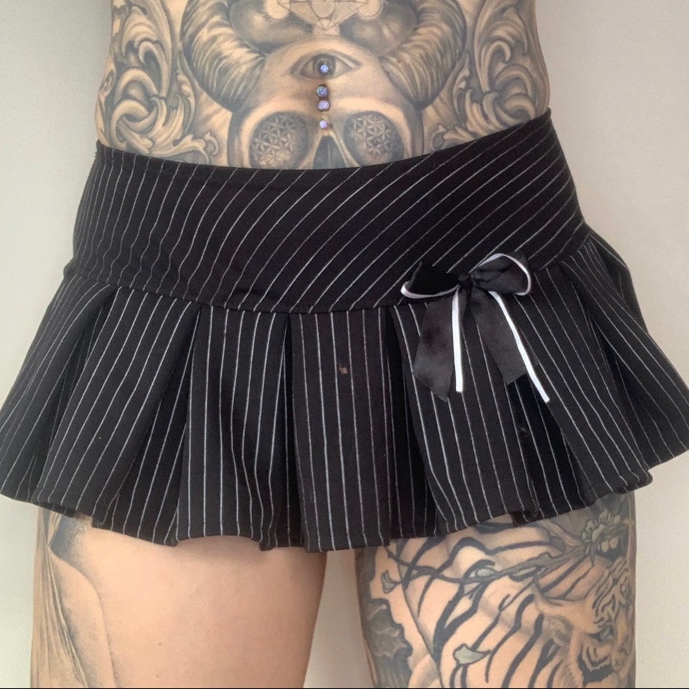 Pin Stripe Mini Skirt